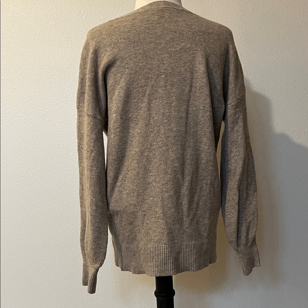 OAT New York Cozy V-Neck Button Sweater - Brown women’s size S - Picture 2 of 3